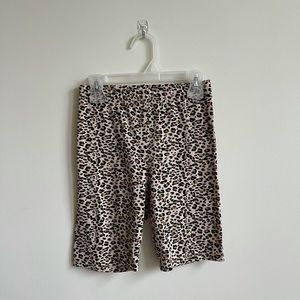 Topshop Leopard Print Biker Shorts